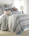 Levtex Addie Mediterranean Medallion Reversible Twin Quilt Set In Blue