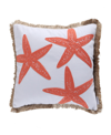 Levtex Bakio Coastal Escape Starfish Decorative Pillow, 18" X 18" In Orange