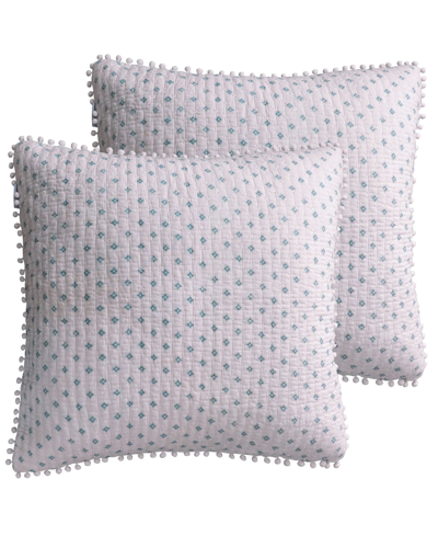Levtex Ditsy Spa Medallion Print 2-pc. Sham Set, European In Aqua