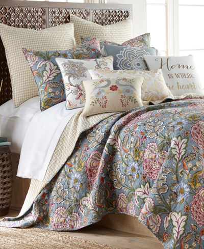 Levtex Angelica Spring Jacobean Floral 3-pc. Quilt Set, King In Blue