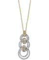 Effy Collection Duo By Effy Diamond Link Pendant Necklace (7/8 Ct. T.w.) In 14k Gold And White Gold In Gold