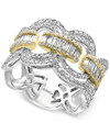 Effy Collection Duo By Effy Diamond Statement Ring (1-1/10 Ct. T.w.) In 14k White And Yellow Gold In Gold