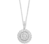 Effy Collection Rock Candy By Effy Halo Cluster Pendant Necklace (1-1/5 Ct. T.w.) In 14k White Or Yellow Gold In Gold