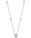 EFFY COLLECTION DIAMOND BEZEL & TEARDROP CLUSTER 18" PENDANT NECKLACE (1/3 CT. T.W.) IN 14K WHITE GOLD
