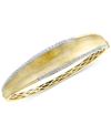 Effy Collection Effy Diamond Textured Bangle Bracelet (3/4 Ct. T.w.) In 14k Gold In Gold