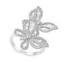 Effy Collection Effy Diamond Butterfly Statement Ring (1-3/8 Ct. T.w.) In 14k White Gold In Gold