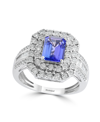 EFFY COLLECTION EFFY TANZANITE (1-1/3 CT. T.W) AND DIAMOND (1/2 CT. T.W) RING IN 14K WHITE GOLD (ALSO AVAILABLE IN S