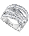 EFFY COLLECTION EFFY DIAMOND BAGUETTE CROSSOVER STATEMENT RING (1-5/8 CT. T.W.) IN 14K WHITE GOLD