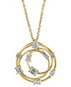 Effy Collection Effy Diamond Multi-cut Multi-circle 18" Pendant Necklace (5/8 Ct. T.w.) In 14k Gold In Gold