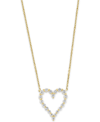 EFFY COLLECTION EFFY DIAMOND OPEN HEART 18" PENDANT NECKLACE (7/8 CT. T.W.) IN 14K GOLD