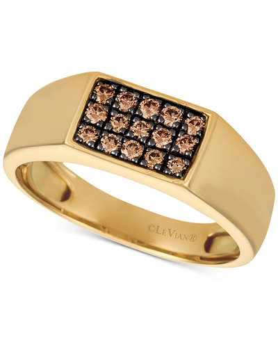 Le Vian Gents Mens Diamond Ring (3/8 Ct. T.w.) In 14k Gold In Yellow Gold