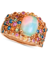Le Vian Rainbow Multi-gemstone (3-1/6 Ct. T.w.) & Diamond Accent Ring In 14k Rose Gold In Multi