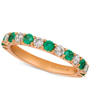 Le Vian Sapphire (5/8 Ct. T.w.) & Diamonds (1/2 Ct. T.w.) Band In 14k Rose Gold (also Available In Emerald & In Green