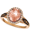 Le Vian Chocolatier Peach Morganite (1-3/4 Ct. T.w.) & Diamond (3/8 Ct. T.w.) Ring In 14k Rose Gold In Gold