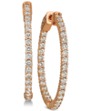 Le Vian Nude Diamond In & Out Hoop Earrings (2 Ct. T.w.) In 14k Rose Gold (also In Yellow Gold And White Gol In Gold