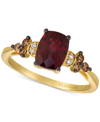 Le Vian Rhodolite Garnet (1-3/4 Ct. T.w.) & Diamond (1/6 Ct. T.w.) In 14k Yellow Gold (also Available In Ros In Red