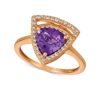 Le Vian Grape Amethyst (1-5/8 Ct. T.w.) & Vanilla Diamond (1/4 Ct. T.w.) Statement Ring In 14k Rose Gold In Purple