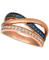 LE VIAN SAPPHIRE (1/4 CT. T.W.) & DIAMOND (1/4 CT. T.W.) RING IN 14K ROSE GOLD (ALSO AVAILABLE IN EMERALD)