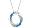 Le Vian Blueberry Layer Cake Blueberry Sapphires (1 Ct. T.w.) & Vanilla Sapphires (1/10 Ct. T.w.) 20" Pendan In Blue