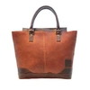 MAHI LEATHER Leather Florence Tote Handbag In Vintage Brown