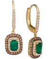 Le Vian Costa Smeralda Emerald (3/4 Ct. T.w.) & Diamond (5/8 Ct. T.w.) Drop Earrings In 14k Gold In Green