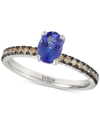 Le Vian Le Via Blueberry Tanzanite (5/8 Ct. T.w.) & Diamond (3/8 Ct. T.w.) In 14k White Gold In Blue