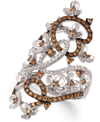 Le Vian Crazy Collection Diamond Fancy Scroll Floral Ring (1-1/6 Ct. T.w.) In 14k Rose, Yellow Or White Gold In White