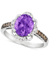 Le Vian Amethyst (3 Ct. T.w.) & Diamond (3/8 Ct. T.w.) Ring In 14k White Gold (also In Blue Topaz & Citrine) In Purple