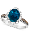 Le Vian Amethyst (3 Ct. T.w.) & Diamond (3/8 Ct. T.w.) Ring In 14k White Gold (also In Blue Topaz & Citrine)