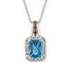 Le Vian Cinnamon Citrine (1-1/3 Ct. T.w.) & Diamond (3/8 Ct. T.w.) 18" Pendant Necklace In 14k Rose Gold (al In Blue