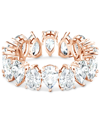 Swarovski Rose Gold-tone Crystal Ring In Gold