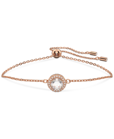 Swarovski Silver-tone Constella Crystal Bangle Bracelet In Gold / Gold Tone / Rose / Rose Gold / Rose Gold Tone / White