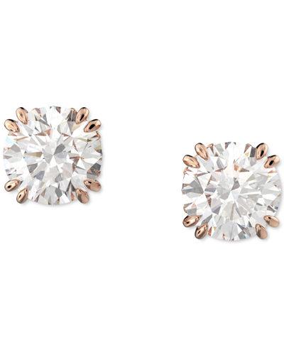 Swarovski Ladies Constella Round Cut Crystal Stud Earrings In Gold