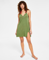 Miken Juniors' Knotted Tank Cover-up Dress, Created For Macy's Women's Swimsuit In Green