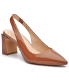 Vince Camuto Hamden Pointed Toe Slingback Pump In Brown