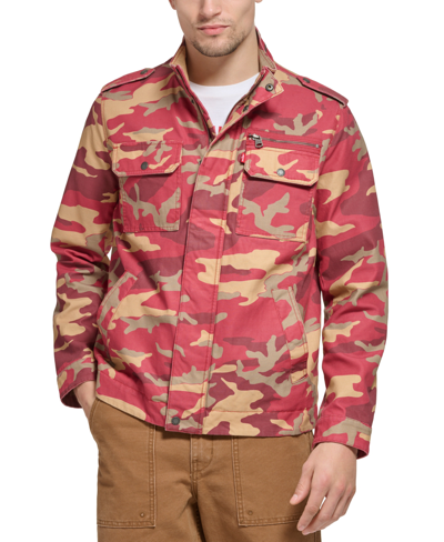 Levi's Men's Field Jacket In Red Khaki Camo