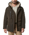 MARC NEW YORK MEN'S YARMOUTH MICRO SHEEN PARKA JACKET WITH FLEECE-LINED HOOD