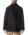 Marc New York Men's Danton Peacoat With Inset Bib In Blue