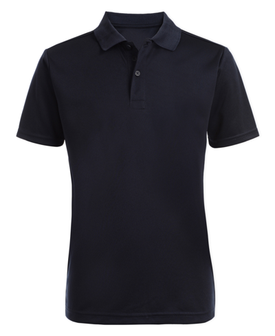 Nautica Big Boys Short Sleeve Double Pique Polo In Navy