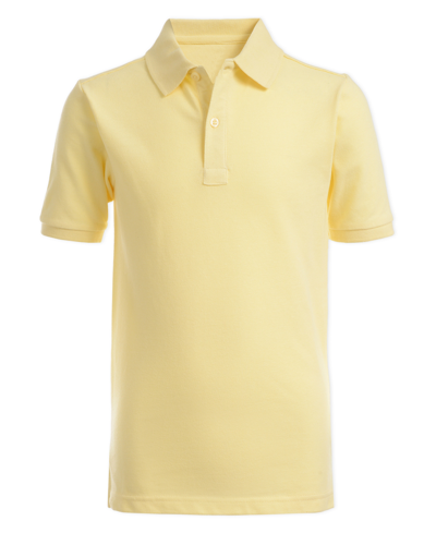 Nautica Big Boys Stretch Double Pique Polo In Lt Yellow