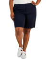Tommy Hilfiger Plus Size Hollywood Bermuda Shorts In Blue