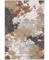 Abbie & Allie Rugs Tiva Tiv-2300 Gray 6'7" X 9' Area Rug In Orange