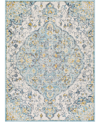 Abbie & Allie Rugs Traver Tvr-2301 Silver 6'7" X 9' Area Rug In Blue