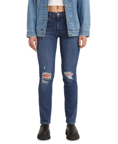 Levi's Women's 724 Straight-leg Jeans In Short Length In Dark Indigo