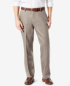 Dockers Men's Signature Lux Cotton Relaxed Fit Pleated Creased Stretch Khaki Pants In Tan/beige