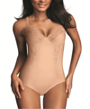 Maidenform Women's Firm Control Embellished Unlined Shaping Bodysuit1456 In Tan/beige