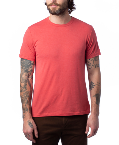 Alternative Apparel Men's Modal Tri-blend Crewneck T-shirt In Faded Red