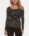 Felina Velvety Soft Scoop Neck Top In Multi