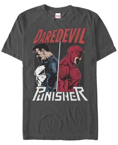 Fifth Sun Men's Punisher Devil Short Sleeve Crew T-shirt In Charcoal