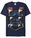 Fifth Sun Marvel Men's Avengers Assemble Thor Suit Costume Short Sleeve T-shirt In Blue